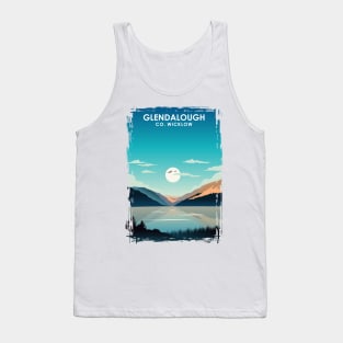 Glendalough Ireland Vintage Minimal Retro Travel Poster Tank Top